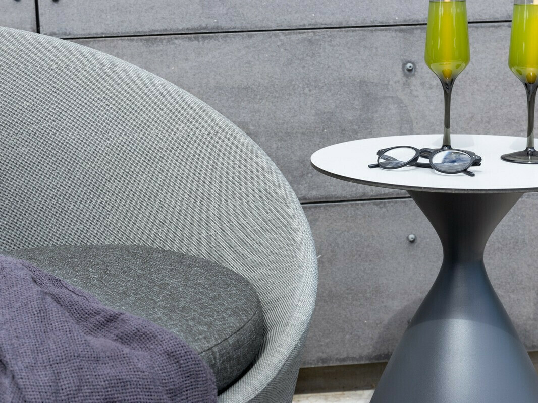 Balkonska garnitura Dallas 3118 (Siva + Crna)