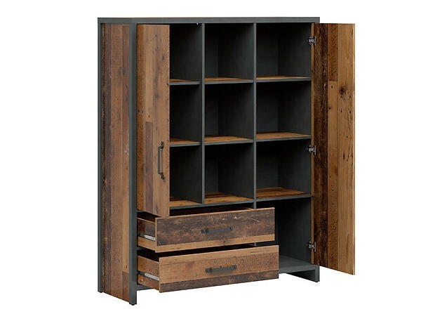 Polica Belsera 107 (Smeđa + Siva Matera)