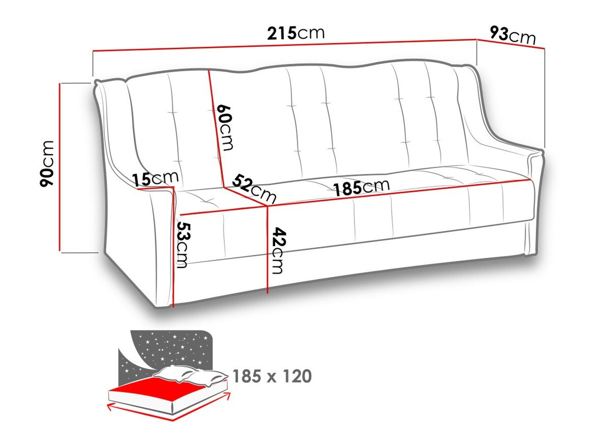 Kauč na razvlačenje Providence 109 (Ibiza 04 + Ibiza 03)