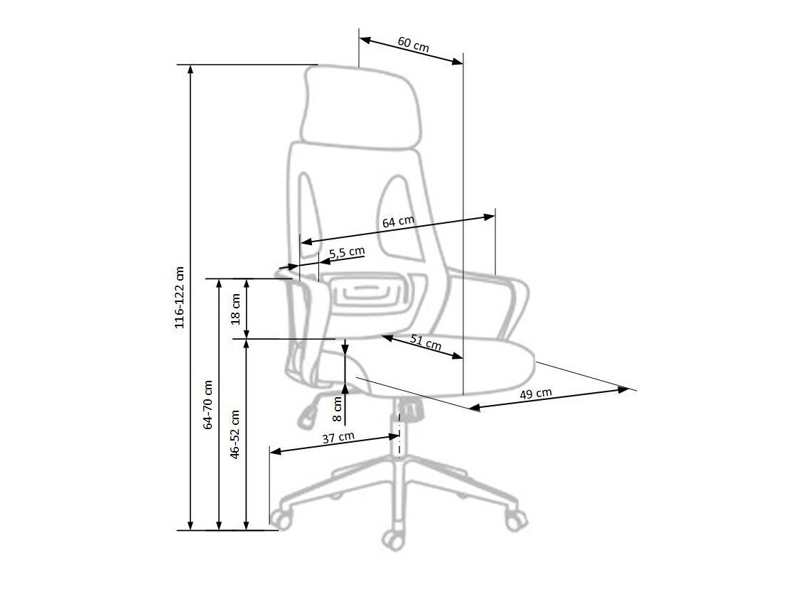 Uredska stolica Houston 1080 (Crna)