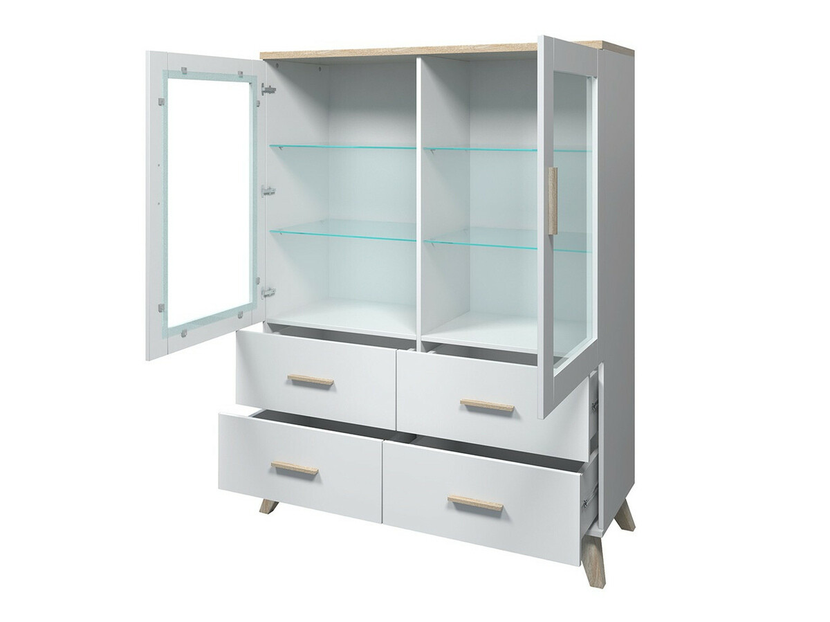 Dnevni boravak Larfloi 113 (Bijela + Sonoma hrast)