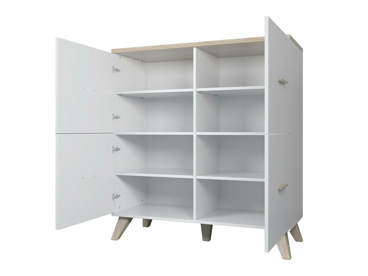 Dnevni boravak Larfloi 113 (Bijela + Sonoma hrast)