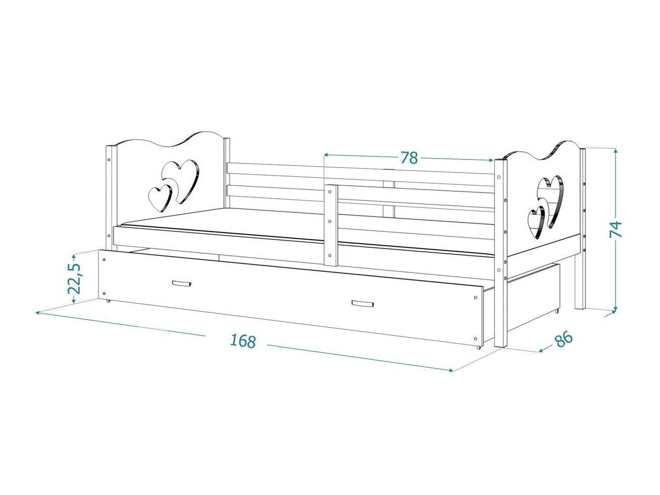 Krevet Aurora 162 (Bijela)