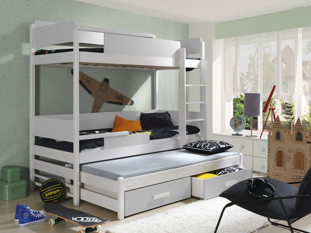 Krevet na kat Henderson 114 (Bijela + Siva)