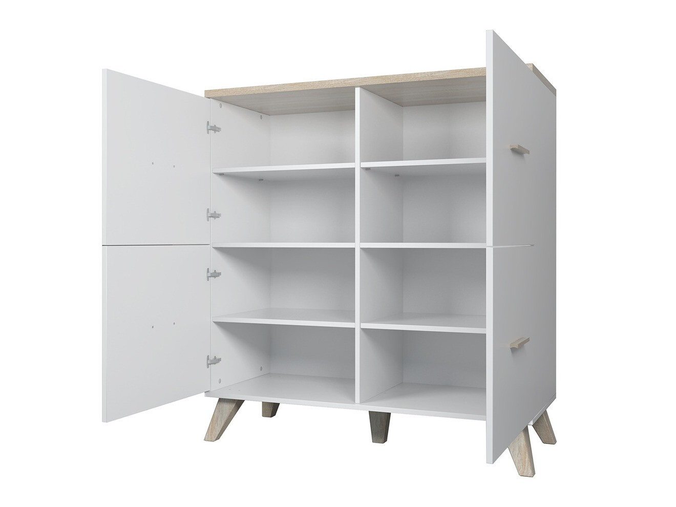 Set za dnevni boravak Larfloi 113 (Hrast Wotan + Crna)