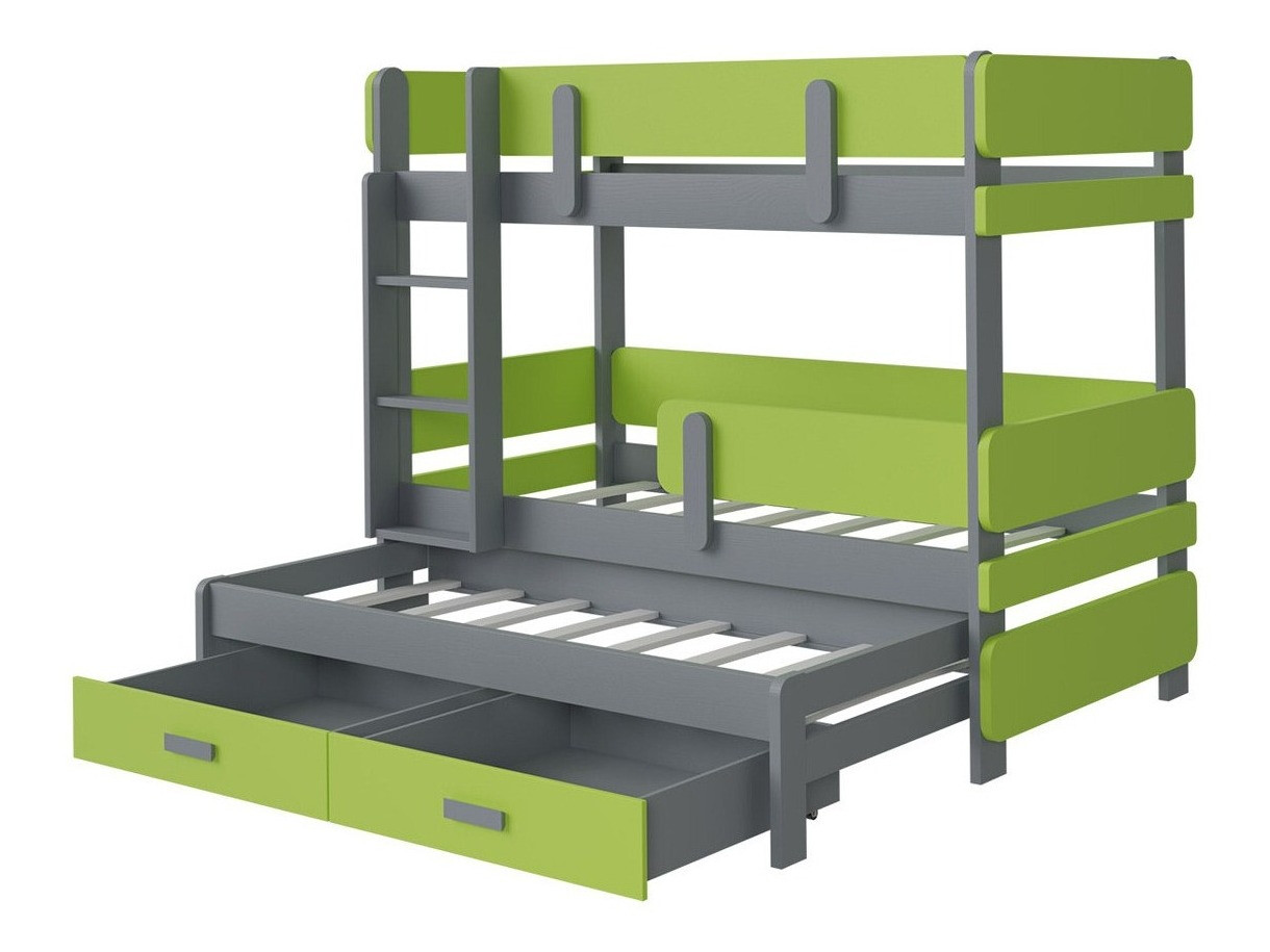 Krevet na kat Henderson 146 (Bijela + Hrast)
