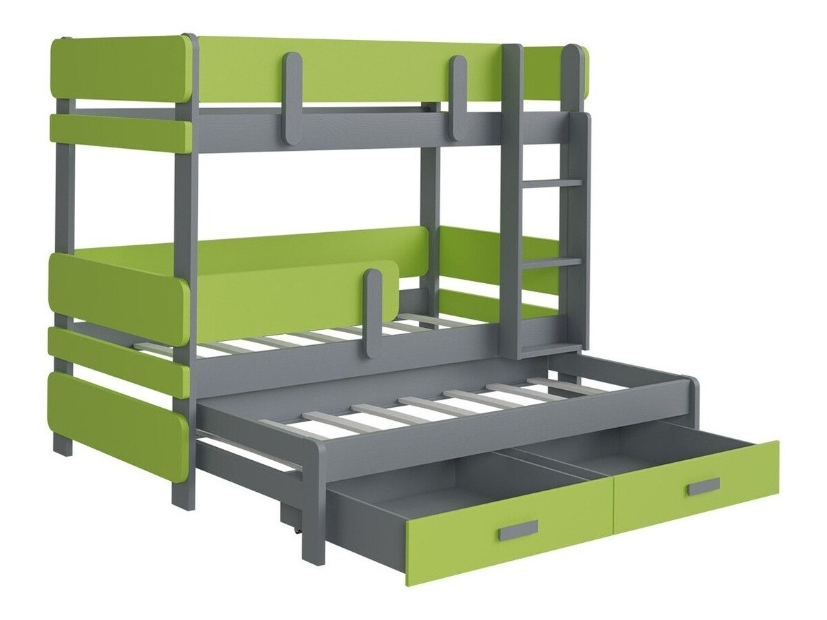 Krevet na kat Henderson 146 (Bijela + Hrast)