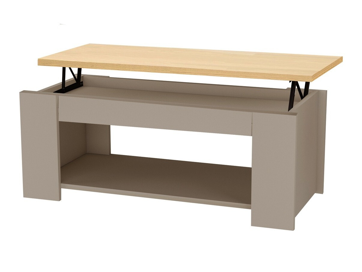 Transformirajući stolić za kavu Denton 1429 (Krem + Hrast)