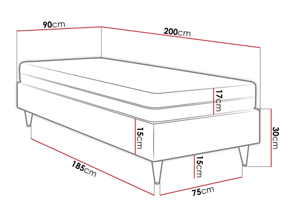 Boxspring krevet Logan 108 (Manila 02)