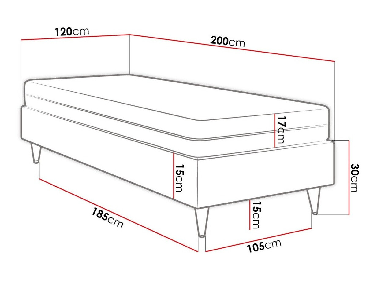 Boxspring krevet Logan 108 (Manila 02)