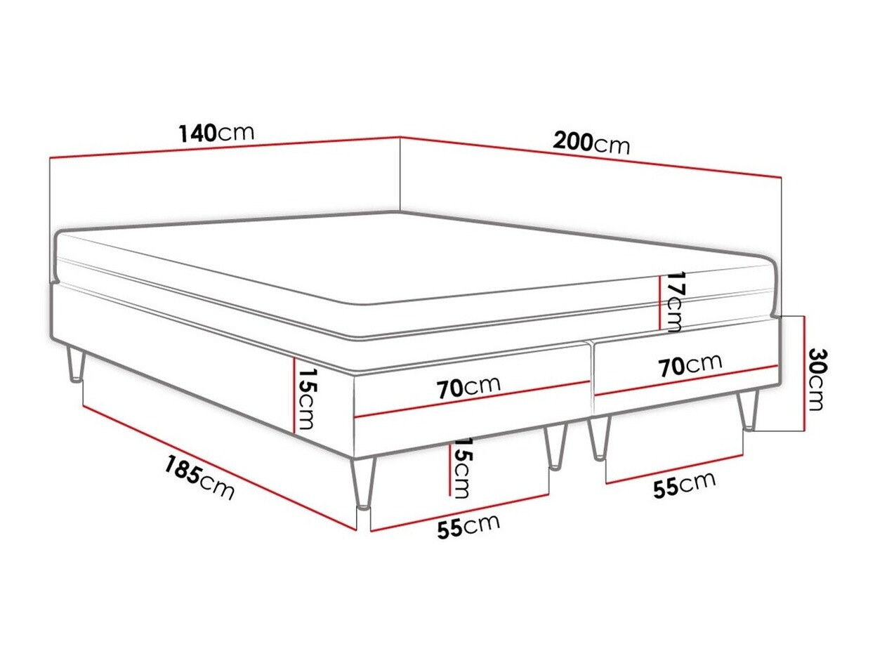 Boxspring krevet Logan 109 (Manila 02)