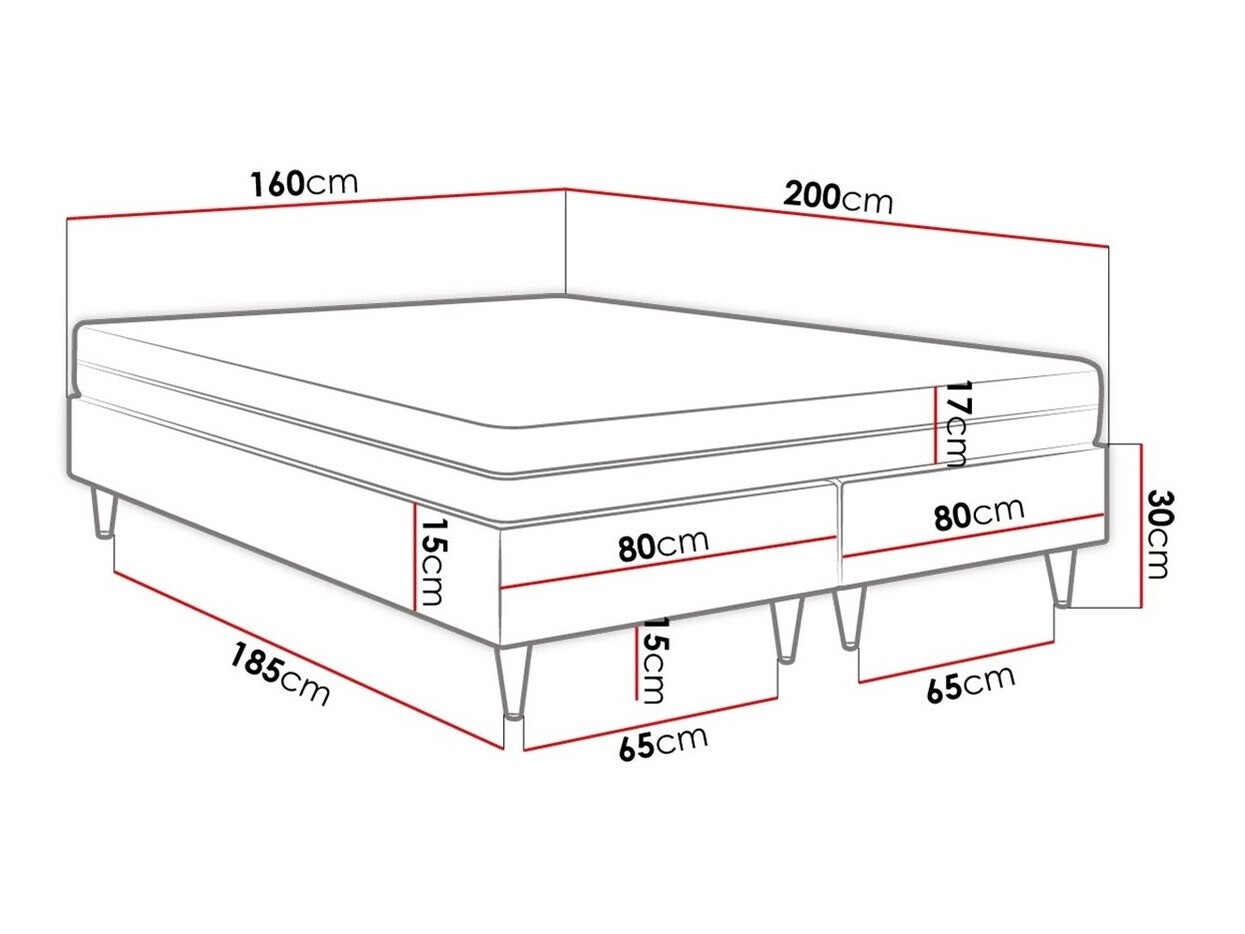 Boxspring krevet Logan 109 (Manila 02)