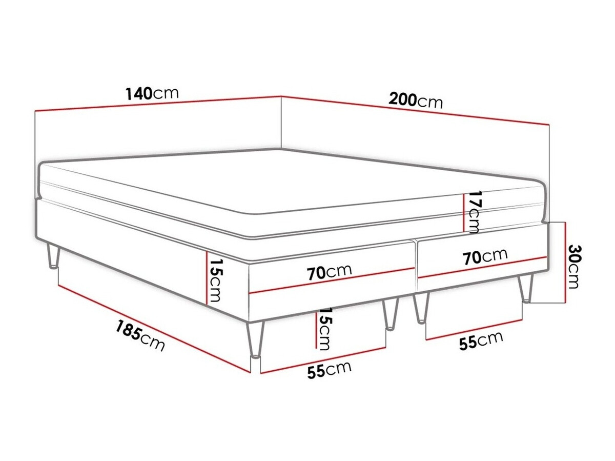 Boxspring krevet Logan 109 (Manila 09)