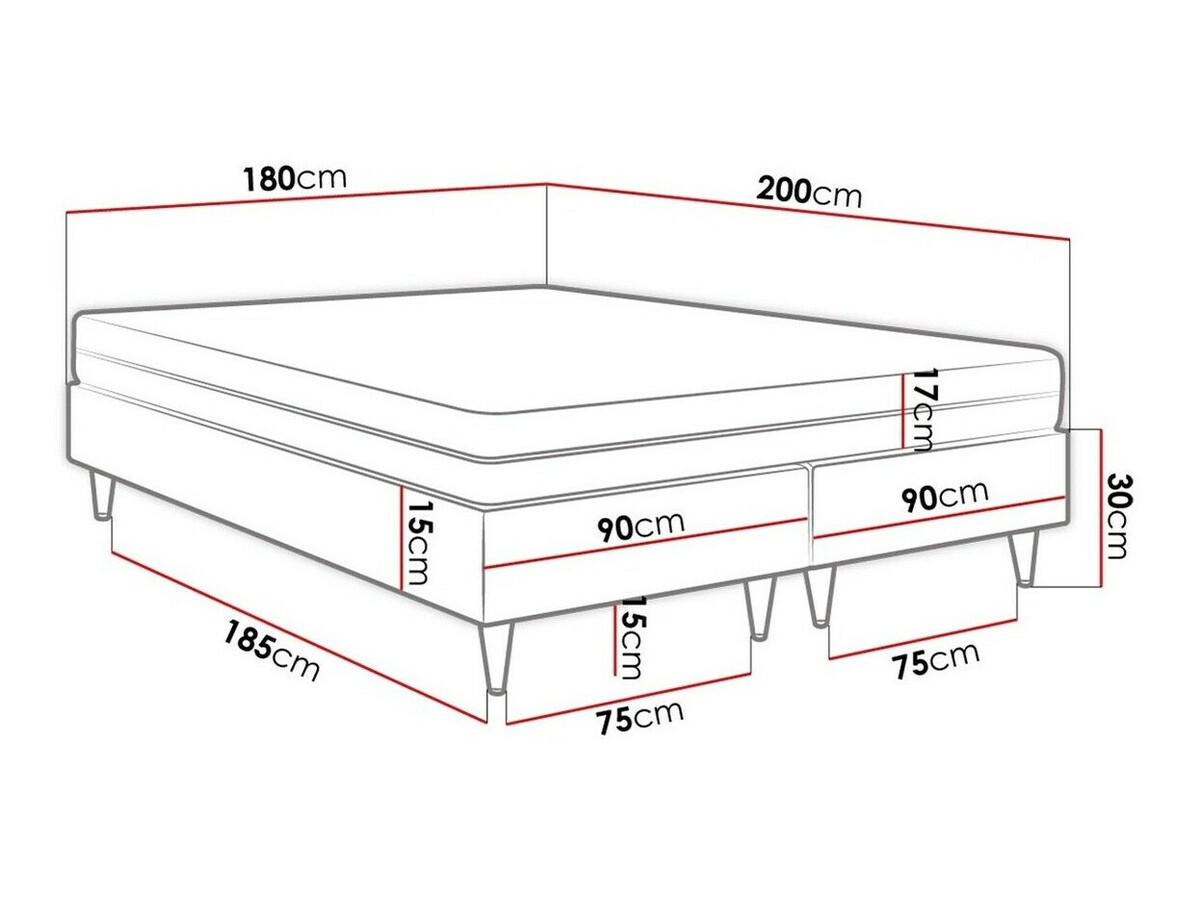 Boxspring krevet Logan 109 (Manila 16)
