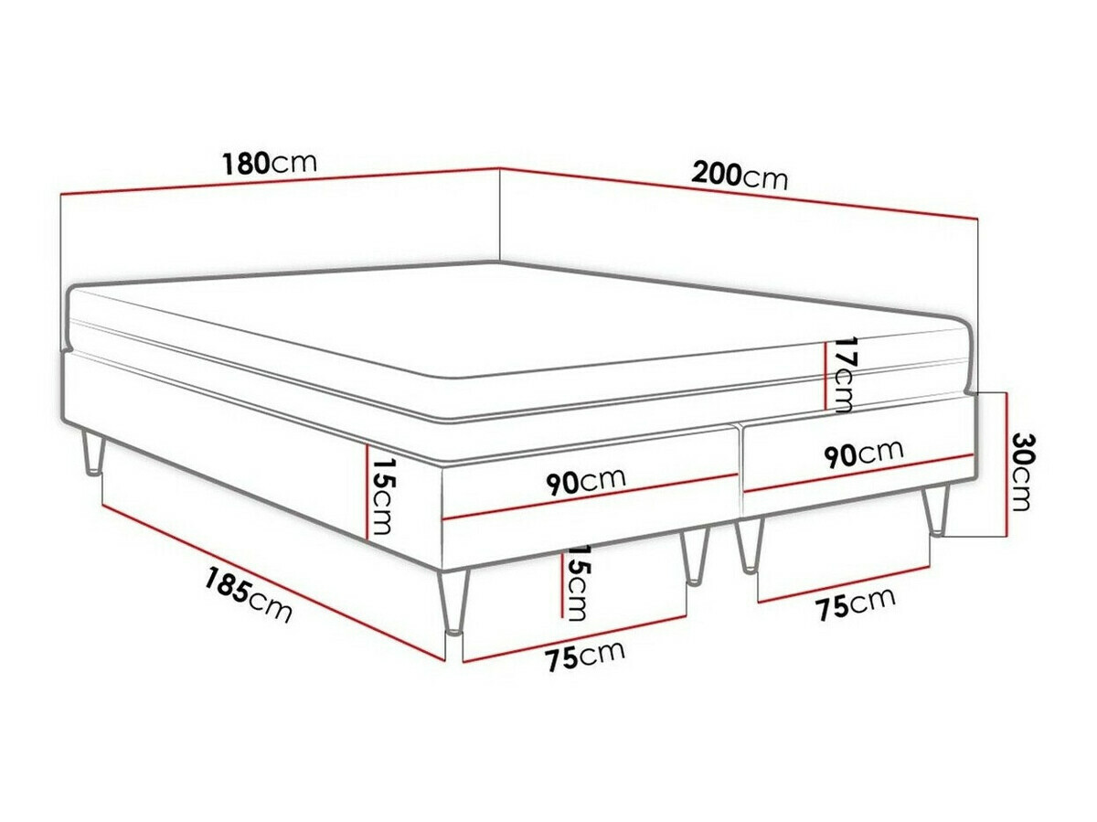 Boxspring krevet Logan 109 (Soft 011)