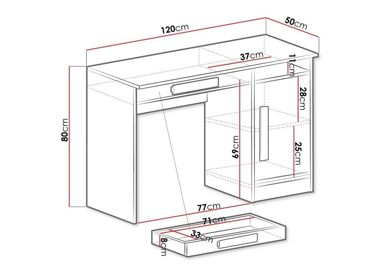 Uredski stol Merevari 100 (Bijela + Sjajno bijela + Siva)