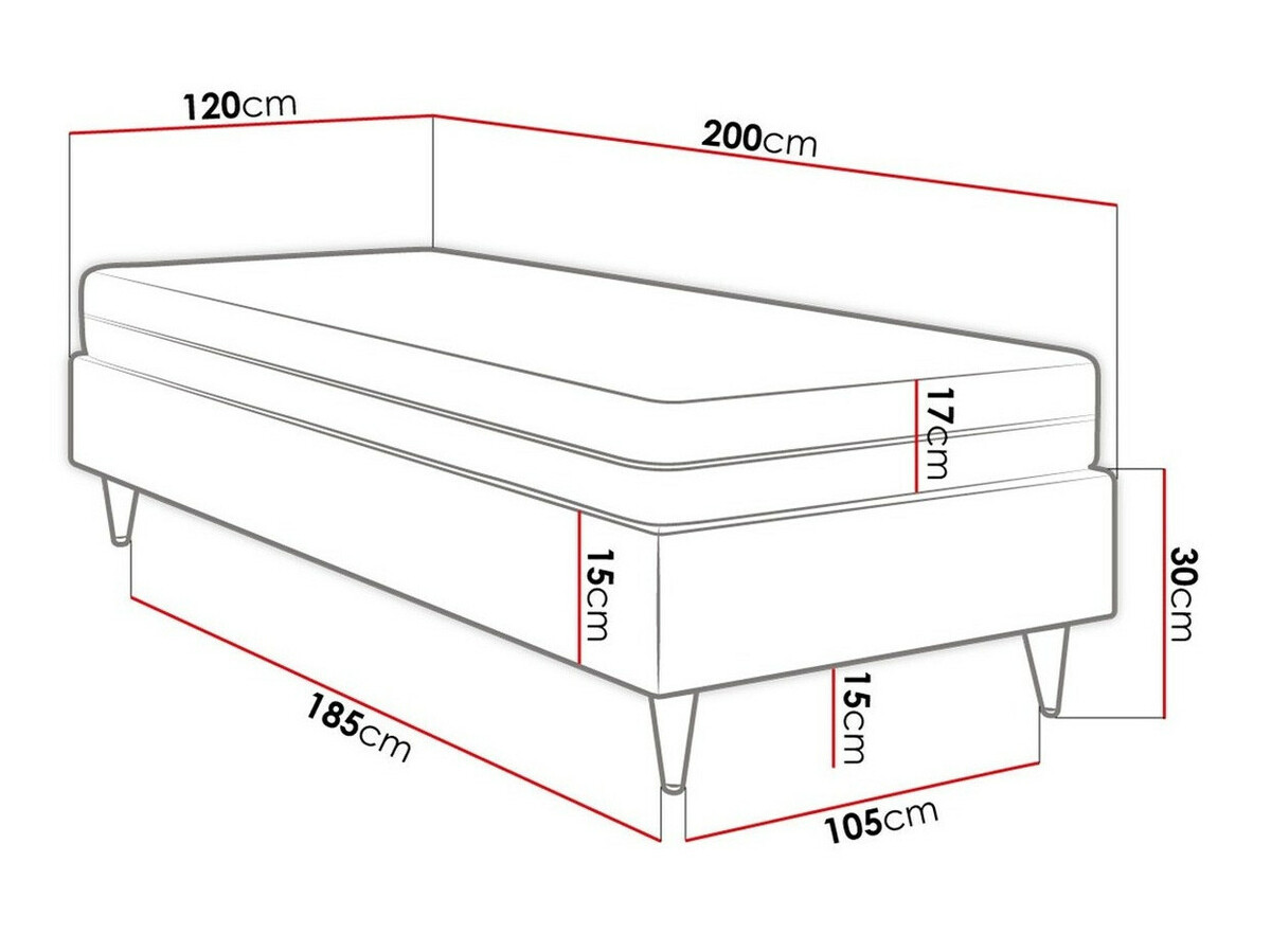 Boxspring krevet Logan 108 (Manila 09)
