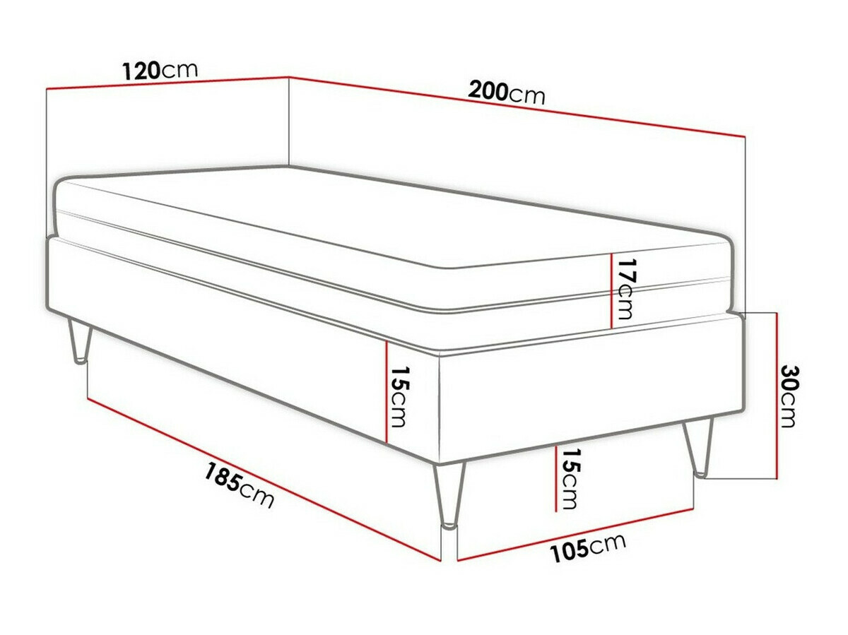 Boxspring krevet Logan 108 (Manila 26)