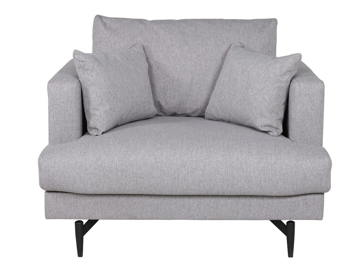 Fotelja Dallas 1703 (Svijetlo siva + Crna)