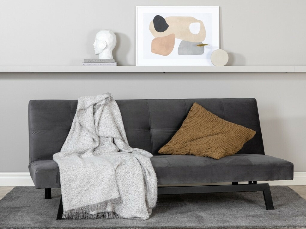 Kauč na razvlačenje Dallas 1710 (Tamno siva + Crna)