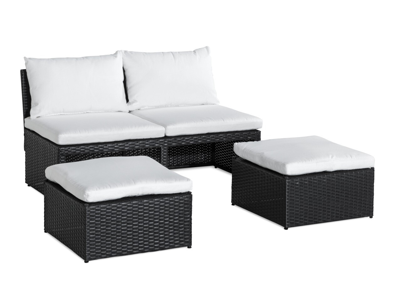 Vrtna sofa Comfort Garden 1560 (Bijela + Crna)
