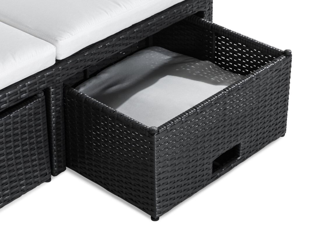 Vrtna sofa Comfort Garden 1560 (Bijela + Crna)