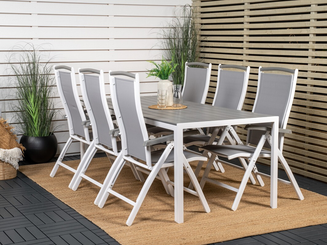 Set stola i stolica Dallas 2325 (Siva + Bijela)