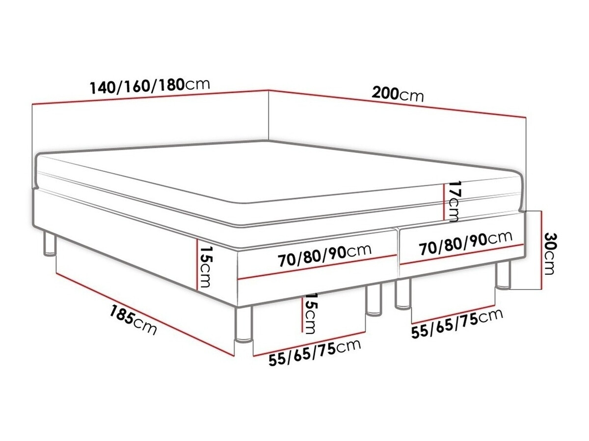 Boxspring krevet Logan 103 (Manila 11)