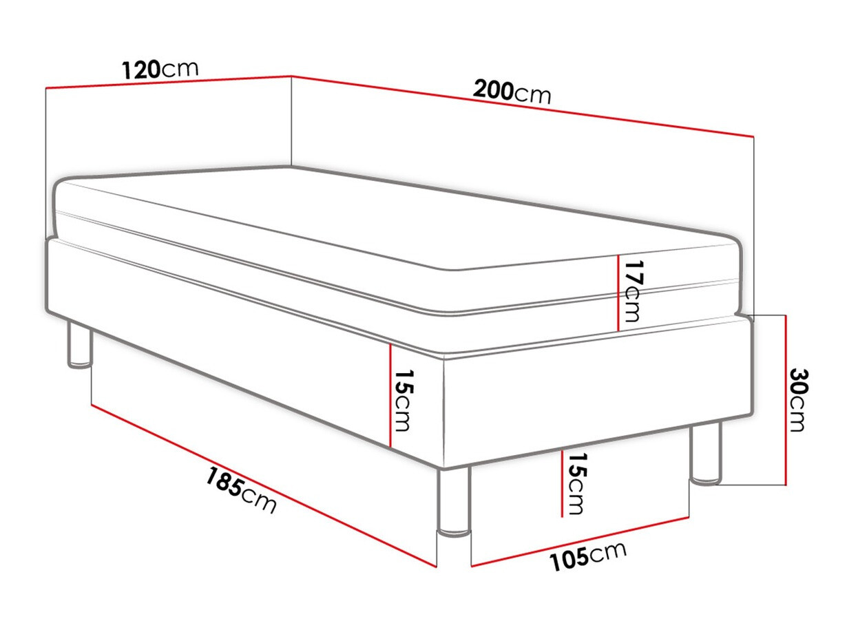 Boxspring krevet Logan 107 (Manila 09)