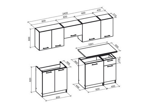 Kuhinjski set Houston 856 (Hrast Wotan + Antracit)