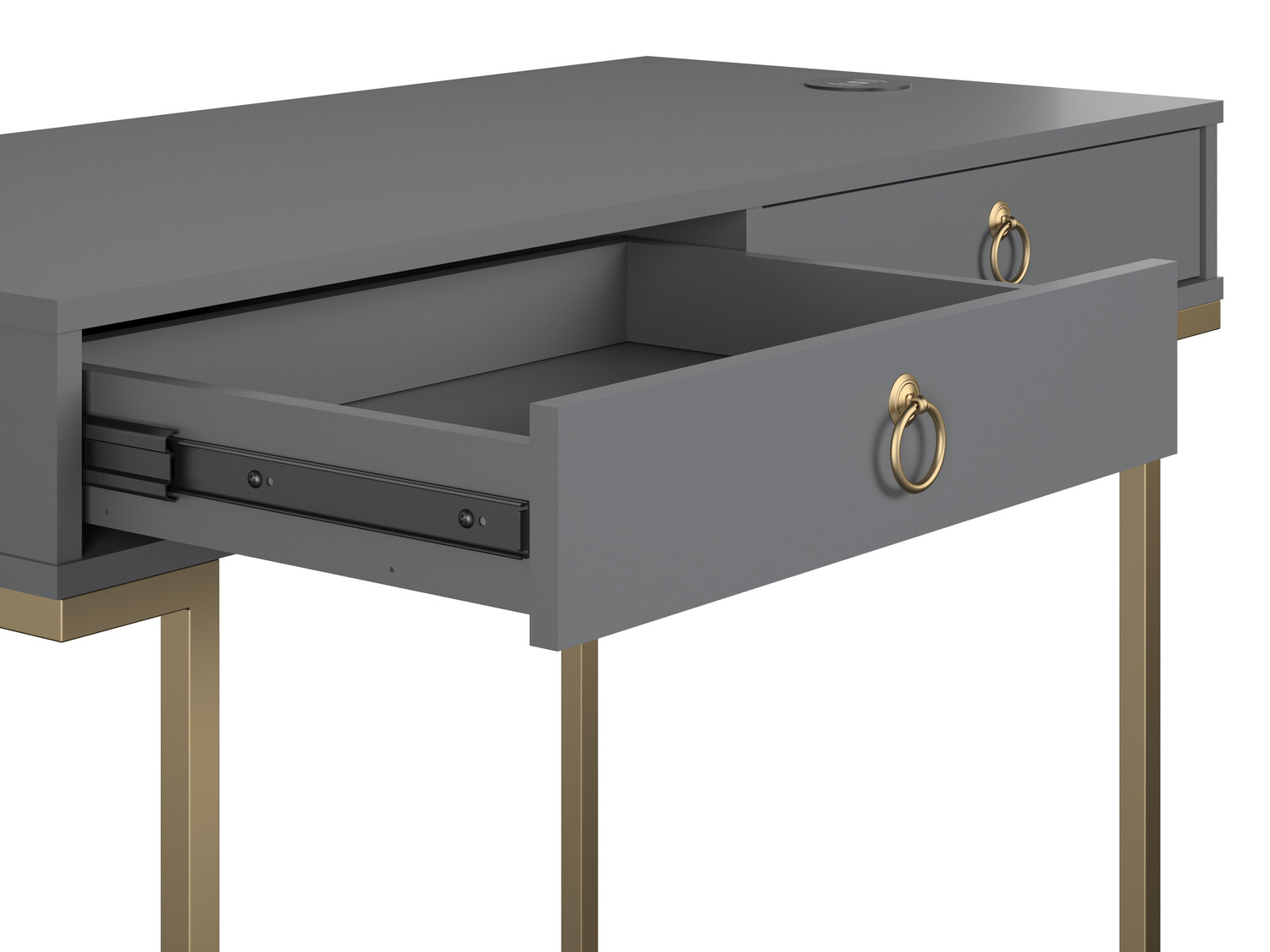 Uredski stol CosmoLiving by Cosmopolitan Fersale 100 (Grafit + Zlatna)