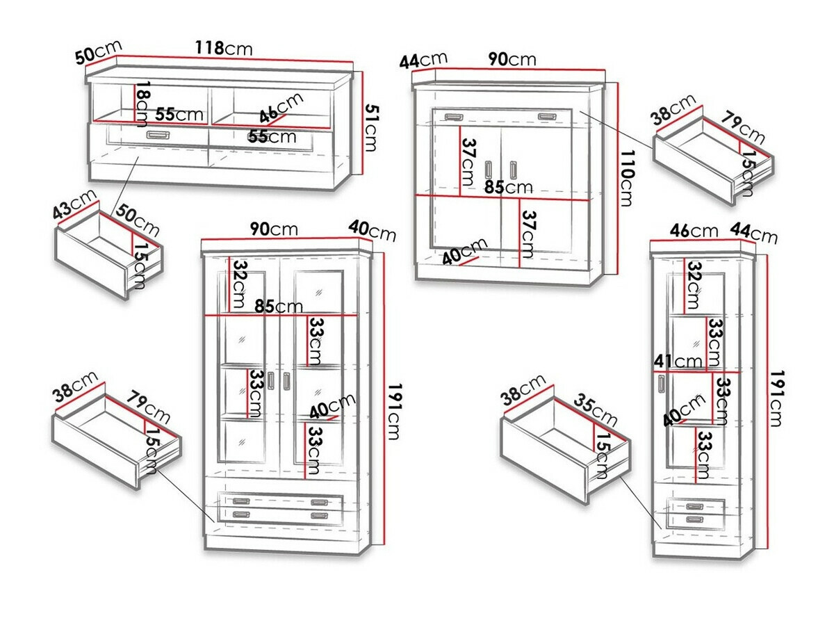 Set za dnevni boravak Lircava 119 (Hrast Lefkas)
