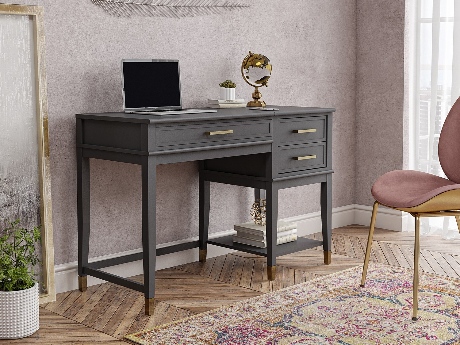 Uredski stol CosmoLiving by Cosmopolitan Belromu 102 (Grafit)