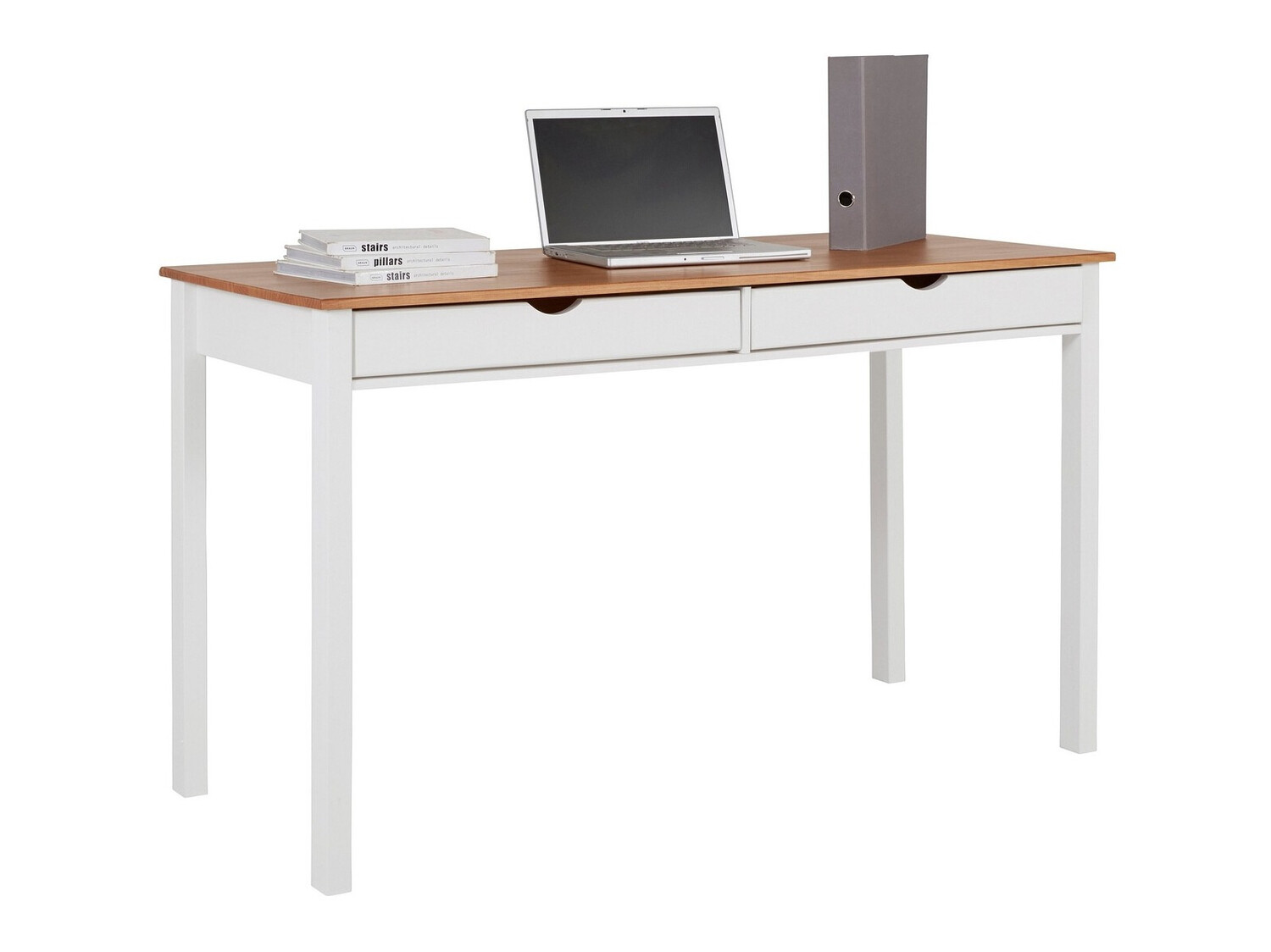 Uredski stol Denton 134 (Bijela + Svijetlo drvo)