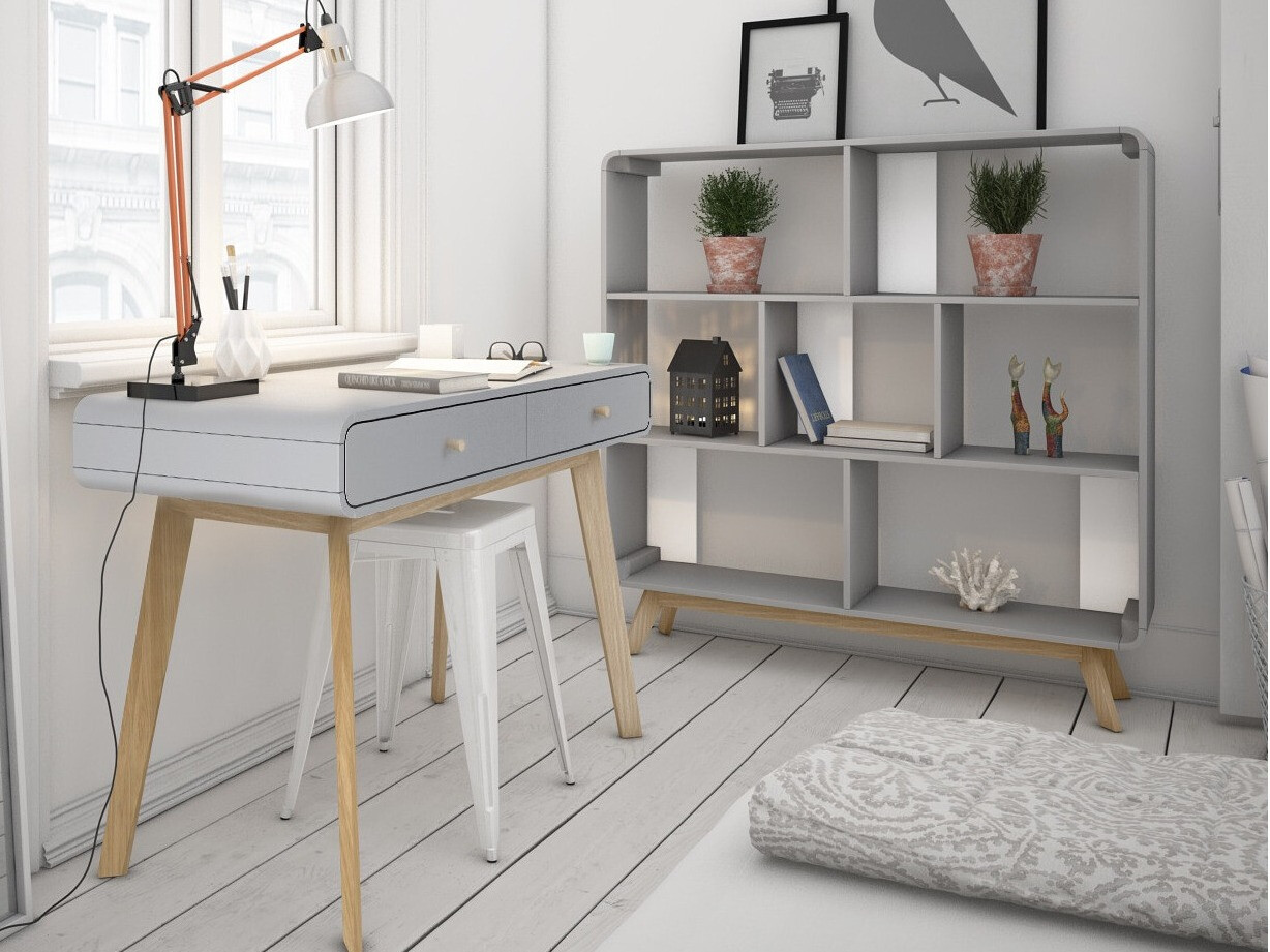 Uredski stol Elbtena 108 (Siva + Hrast)