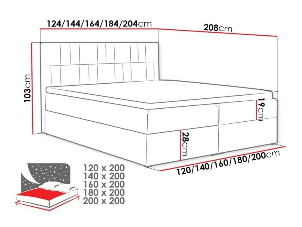 Boxspring krevet Pons II (Kronos 02)