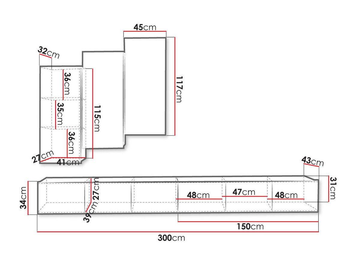 Set za dnevni boravak Tivdalu 131 (Bijela)