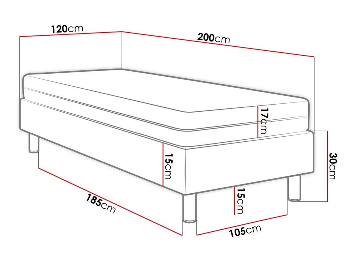 Boxspring krevet Logan 105 (Soft 017)