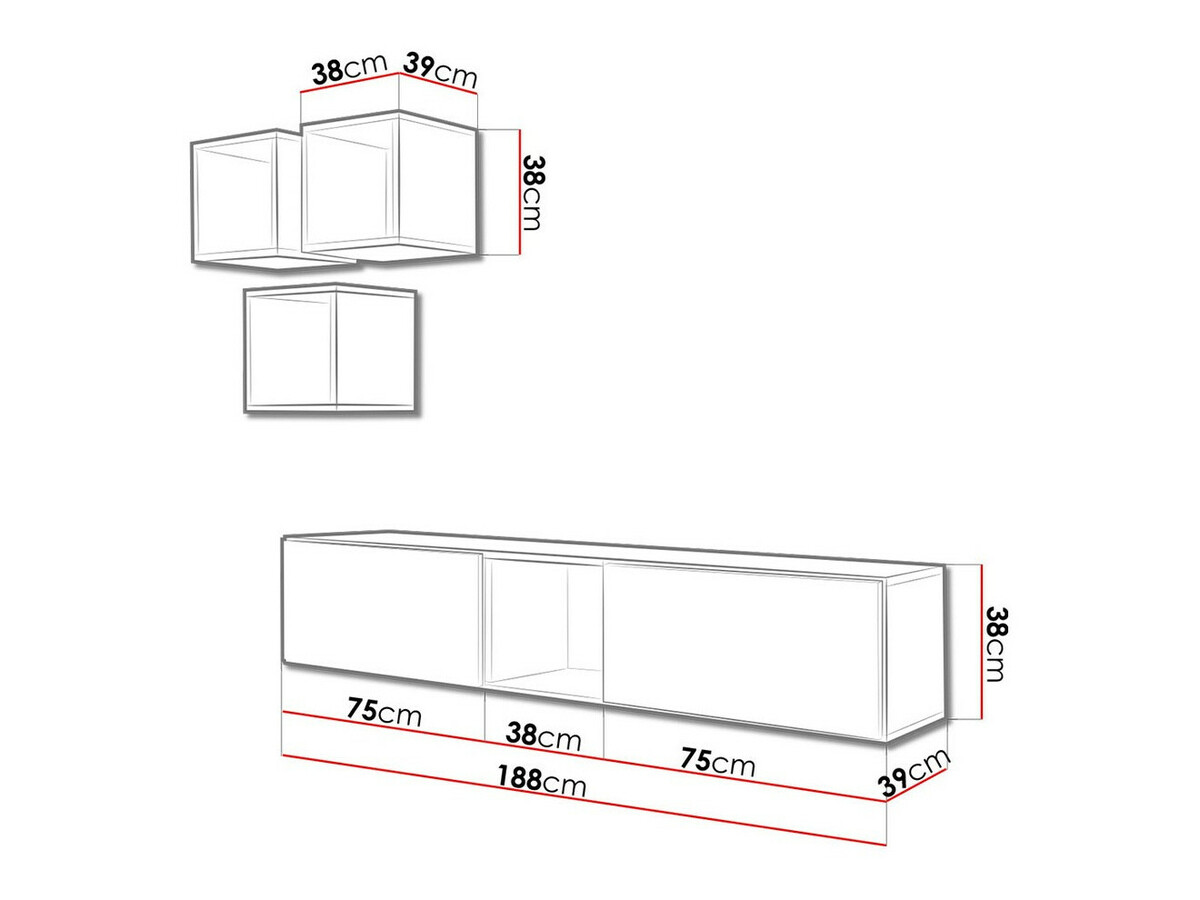 Set za dnevni boravak Corbele 113 (Bijela)