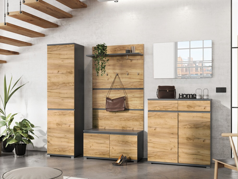 Vješalica Elitivi 102 (Antracit + Navarra hrast)