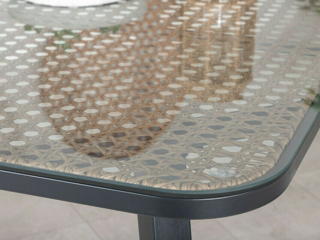 Set stola i stolica Dallas 2477 (Svijetlo smeđa + Crna)