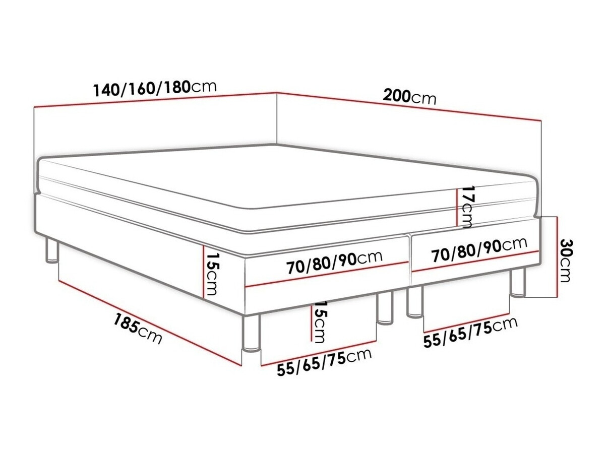 Boxspring krevet Logan 104 (Manila 26)
