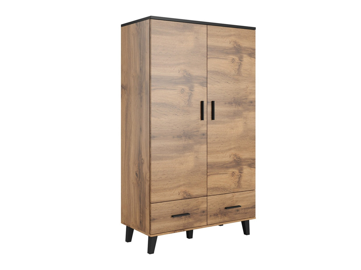 Ormar Larfloi 111 (Hrast Wotan + Crna)