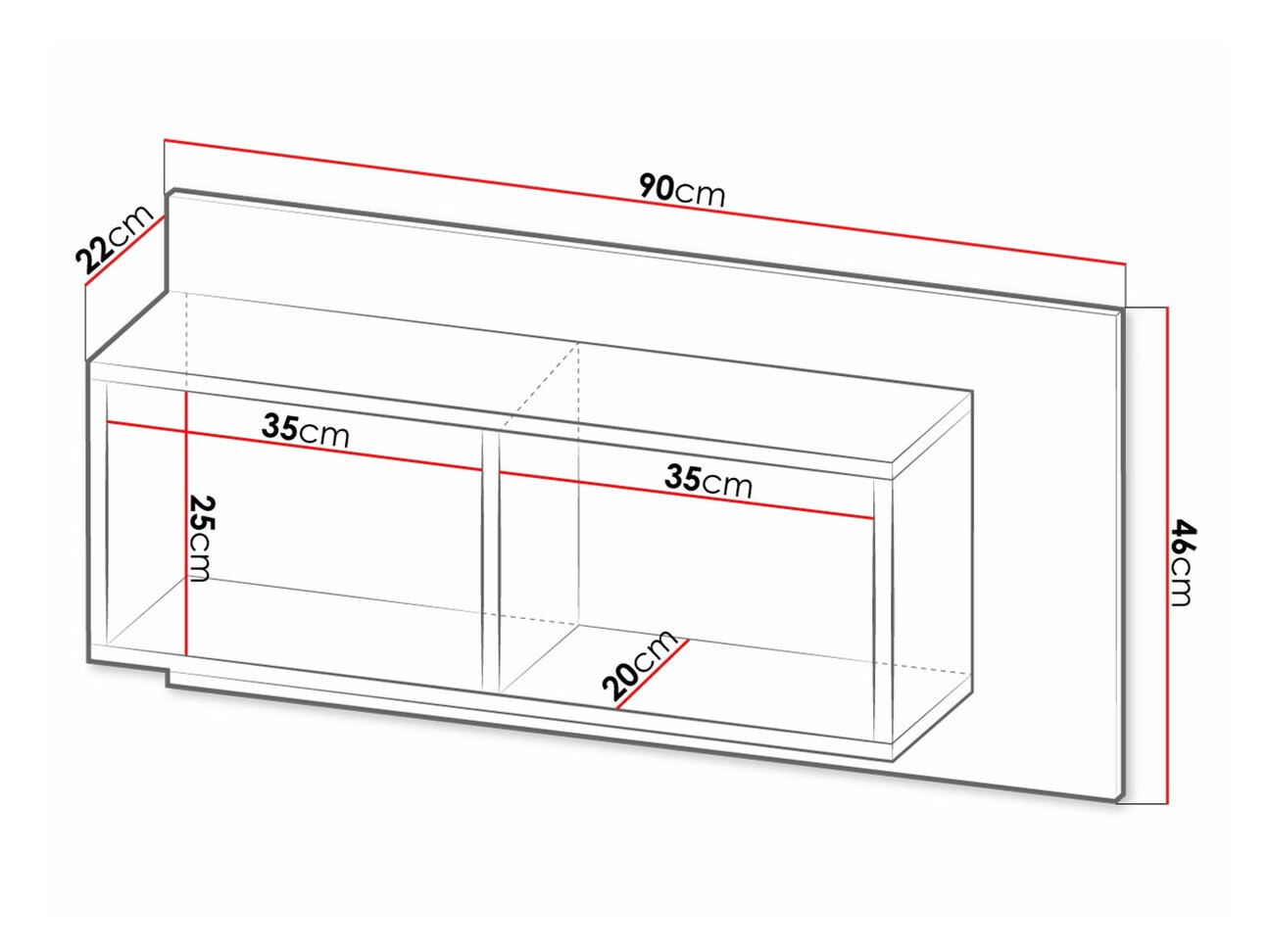 Zidna polica Tenodeu 110
