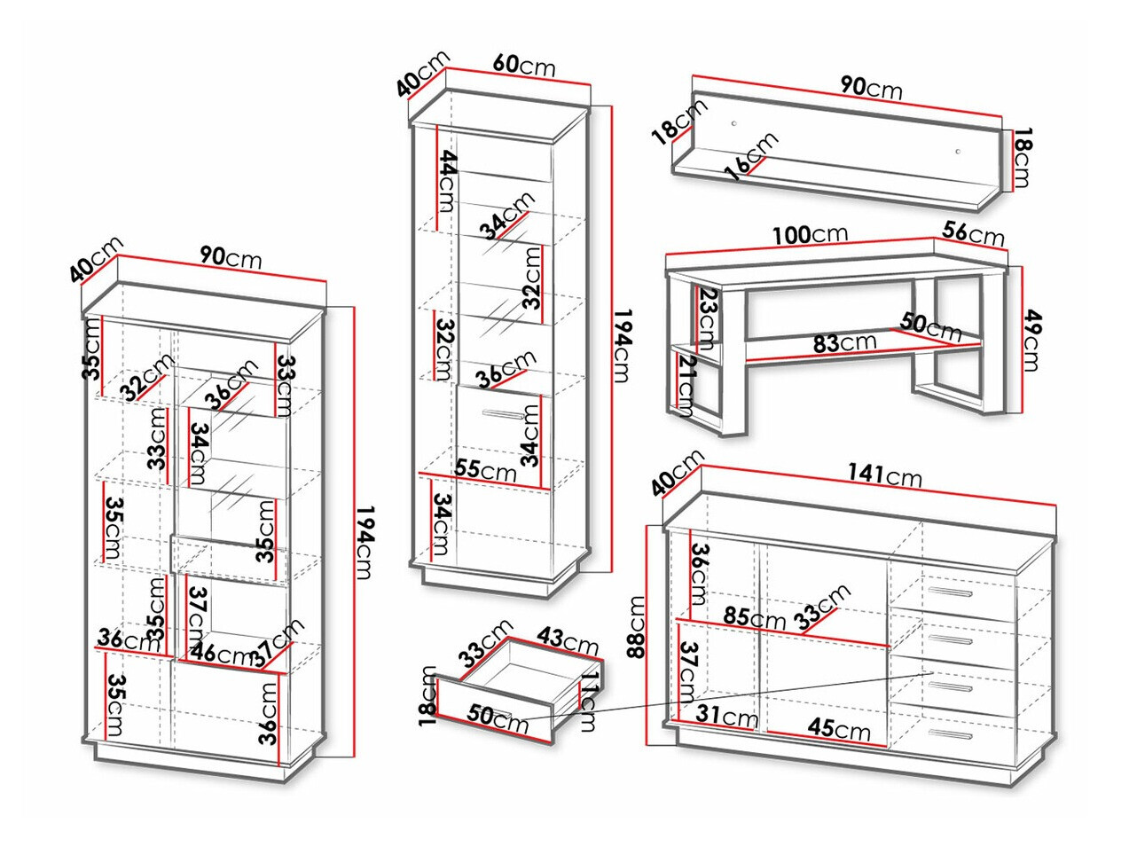 Set za dnevni boravak Tenodeu 117