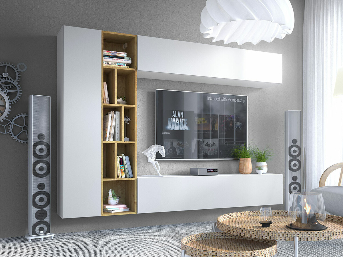 Set za dnevni boravak Comfivo 260 (Bijela + Hrast Artisan)