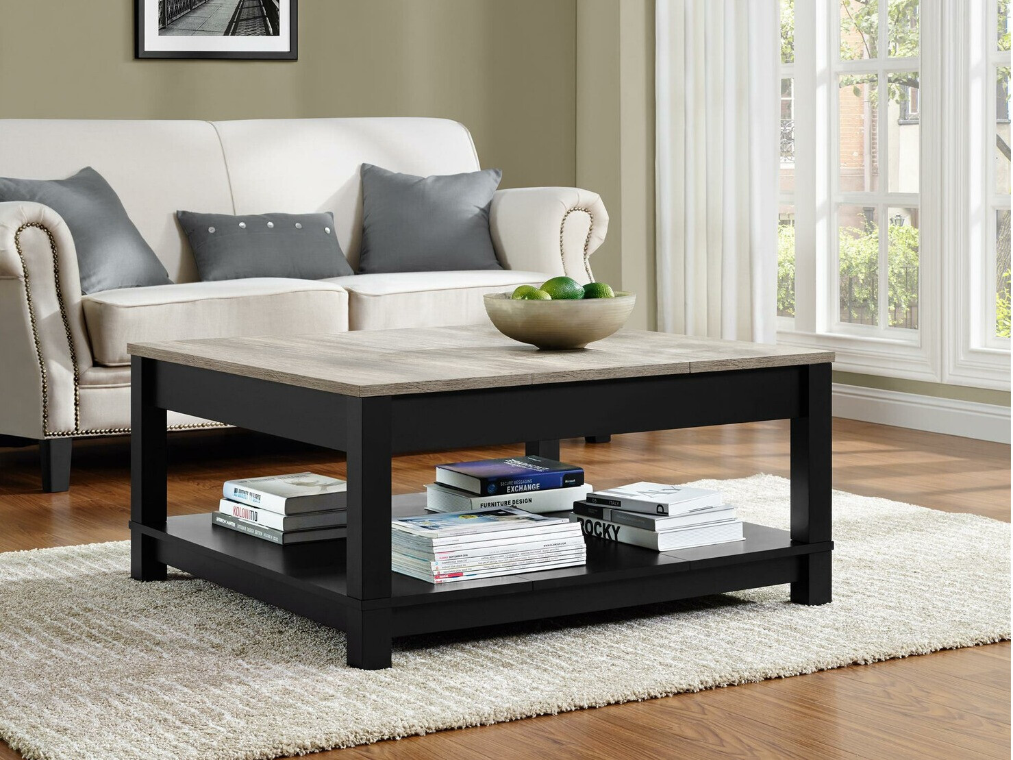 Stolić za kavu Tulsa 300 (Crna + Svijetlo smeđa)