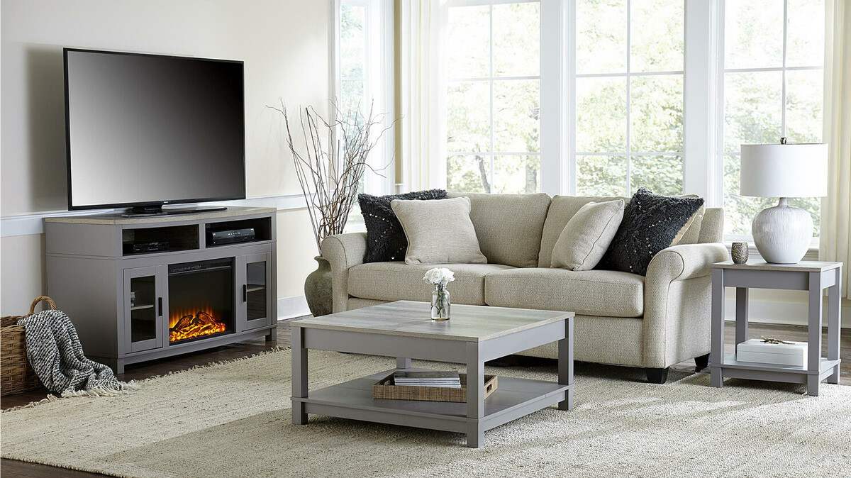 Stolić za kavu Tulsa 300 (Siva + Svijetlo smeđa)