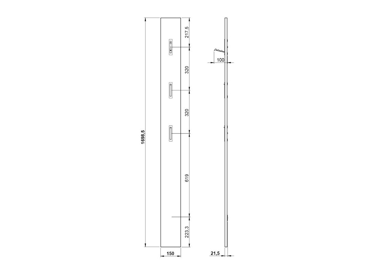 Vješalica Cirsale 100 (Bijela)