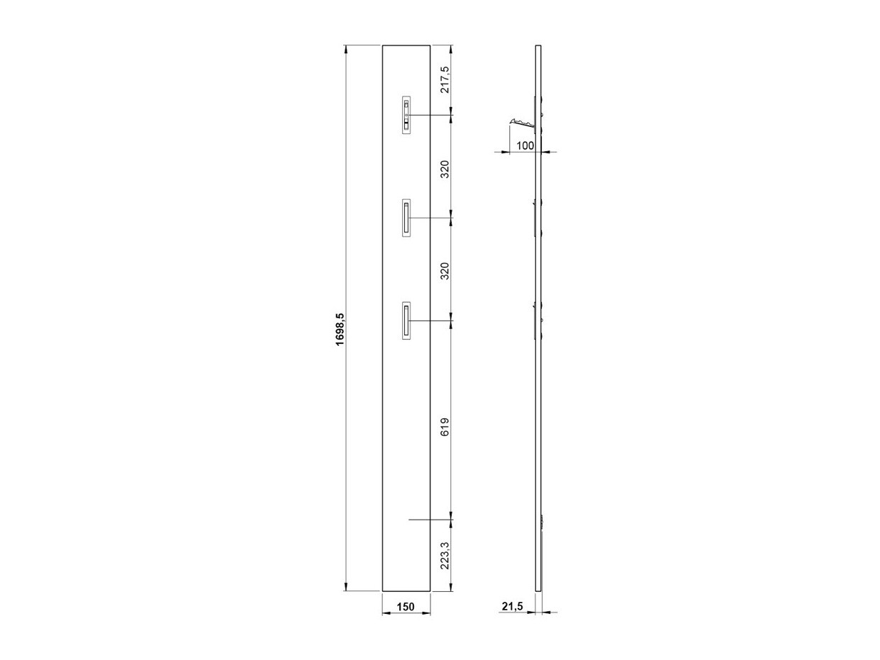 Vješalica Cirsale 100 (Svijetlo siva)